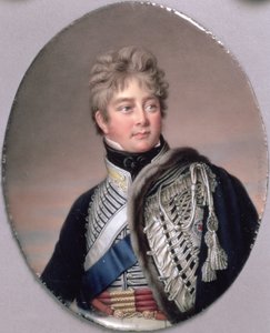 George IV:n (1762-1830) muotokuva 1805 (wc emalilla kuparilla)